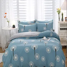 JC HOME White & Black Checked Pure Cotton Double Queen Bedding Set-picture-14