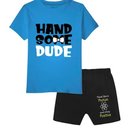 CoolTees4U Boys Round Neck Printed Pure Cotton T-shirt with Shorts-picture-58