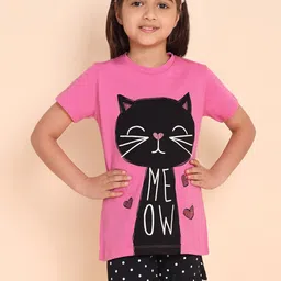 YK Girls Printed T-shirt With Shorts-picture-37