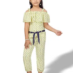 BAESD Girls Printed Cotton Belted Jumpsuit-picture-44