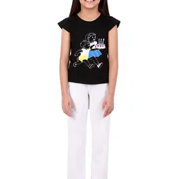 Kids Cave Girls Printed Top with Trousers-image-94