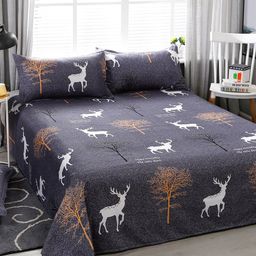 JC HOME Grey Printed Double Queen Pure Cotton Bedding Set-picture-42