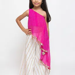 Fairies Forever Girls Printed One Shoulder Top with Palazzos-picture-23