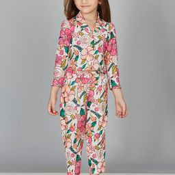 Peppermint Girls Printed Shirt Collar Shirt with Trousers-picture-16