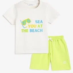 Campana Boys Printed Pure Cotton T-shirt With Shorts-picture-18