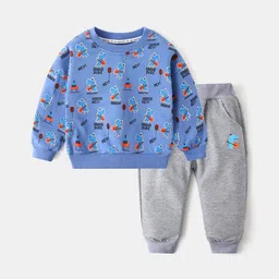 StyleCast Kids Printed Round Neck Sweatshirt With Trouser-picture-43