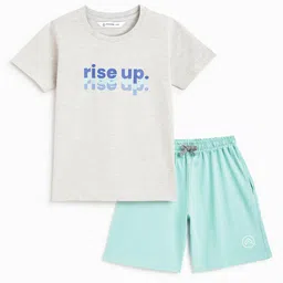 Campana Boys Printed Pure Cotton T-shirt With Shorts-picture-10