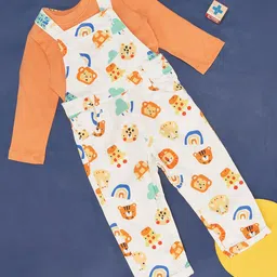 Pantaloons Baby Infants Boys Printed Pure Cotton T-shirt with Dungaree-picture-14