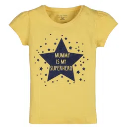 PLUM TREE Girls Pack Of 3 Typography Printed Puff Sleeves Pure Cotton T-shirt image 5