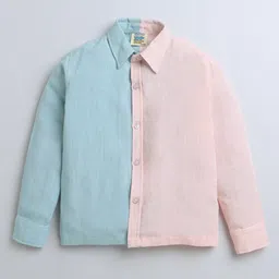 ZIP ZAP ZOOP Boys Colourblocked Pure Cotton Shirt with Shorts image 2