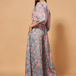 Marigold Lane Printed Puffed Sleeves Top With Palazzo image 2