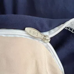 JC HOME Khaki & Blue Solid Polycotton 1 Piece Double King Regular Bedding Set image 4