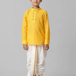 Ramraj Boys Ethnic Shirt and Dhoti With Angavastram image 5