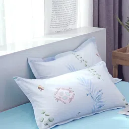 JC HOME Blue & White Printed Double Queen Bedding Set image 5
