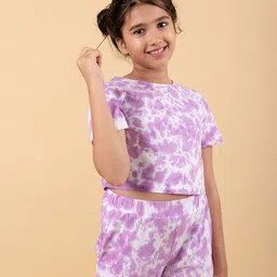 TWEENY MINI Girls Tie and Dye Dyed Pure Cotton T-shirt with Jogger Set image 4