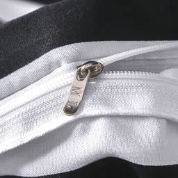 JC HOME Black & White Striped Single Bedding Set image 5