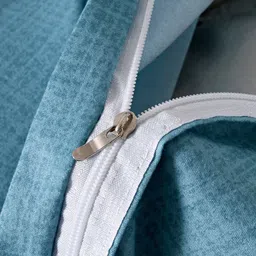 JC HOME Blue & Yellow Printed Double King Bedding Set With Quilt Cover image 2