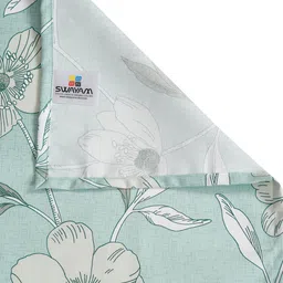 SWAYAM Teal Blue Printed Double King Cotton Bedding Set image 2