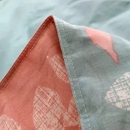 JC HOME Blue  Mauve Printed Cotton Single Bedding Set image 4