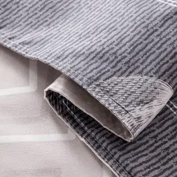 JC HOME Grey & White Printed Double Queen Bedding Set With Quilt Cover image 2