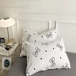 JC HOME Grey & White Floral AC Room Bedding Set image 4