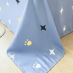 JC HOME Blue & White Printed Double King Bedding Set image 5