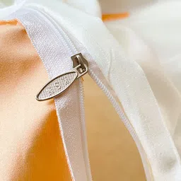 JC HOME White  Orange Floral Printed Double Queen Bedding Set image 5