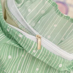 JC HOME Green Printed Double Queen Bedding Set image 5