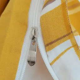 JC HOME Yellow 4 Pieces Checked AC Room Double Queen Bedding Set image 5