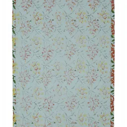 ratan cart TARAN LIVING Green & Red 4 Pieces Floral Printed Cotton Table Placemats image 3