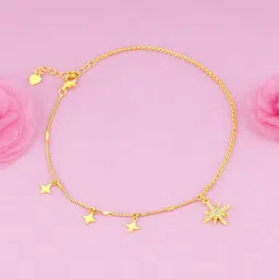 GIVA Gold-Plated 925 Sterling Silver Stone-Studded Anklets-picture-57