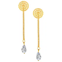Vighnaharta Gold-Plated Removable Stud & Chain Drop Earrings-picture-27