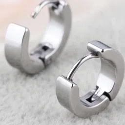 MEENAZ Silver-Plated Circular Hoop Earrings-picture-35