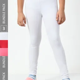 BAESD Girls Pack Of 3 Cotton Churidar-Length Leggings-picture-36