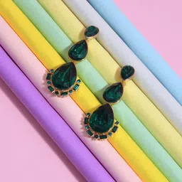 Accessorize Contemporary Triple Eclectic Halo Drop Earrings-picture-28