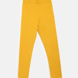 TALES & STORIES Girls Yellow Solid Cotton Ankle-Length  Leggings-picture-51