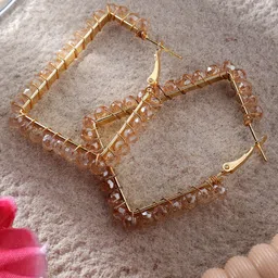 Mali Fionna Alloy Contemporary Crystal Hoop Earrings-picture-16