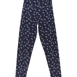 Bodycare Girls Navy Blue & White Printed Cotton Ankle-Length Leggings-image-79