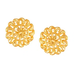 Vighnaharta Gold-Plated Floral Stud Earrings-picture-38