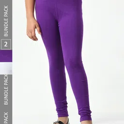 BAESD Girls Pack Of 2 Super Soft Ankle-Length Leggings-picture-10