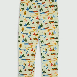 Ola! Otter Infant Girls Printed Organic Cotton Ankle Length Leggings-picture-11