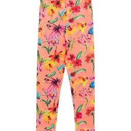 JusCubs Girls Floral Printed Cotton Ankle-Length Leggings-image-48