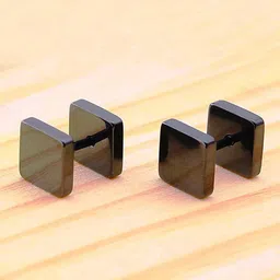 MEENAZ Men Silver Plated Contemporary Studs Earrings-picture-17