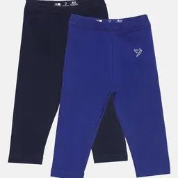 TWIN BIRDS Girls Pack Of 2 Pure Cotton Ankle-Length Leggings-picture-34