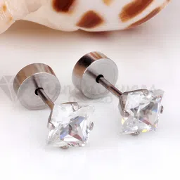 KARISHMA KREATIONS Unisex Set Of 6 Gold-Plated Cubic Zirconia-Studded Studs Earrings-picture-18