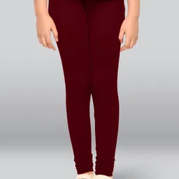 LYRA Girls Mid-Rise Cotton Churidar-Length Leggings-picture-31