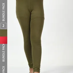 BAESD Girls Pack Of 2 Churidar-Length Leggings-picture-42