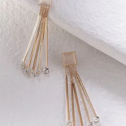 YouBella Gold-Plated Contemporary Drop Earrings-picture-29