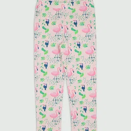 Ola! Otter Infant Girls Printed Organic Cotton Ankle Length Leggings-image-12