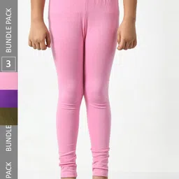 BAESD Girls Pack Of 3 Mid-Rise Ankle-Length Leggings-picture-58